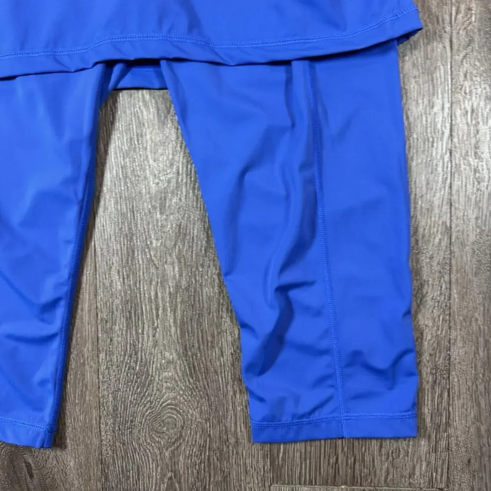 Sol Sister 2 in 1 Swim Skirt Leggings Skort Blue Athletic Medium